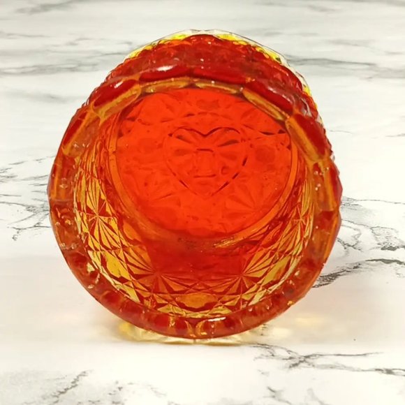 Degenhart Glass Daisy Button Trinket Paperweight Open Salt Vtg - Picture 5 of 8